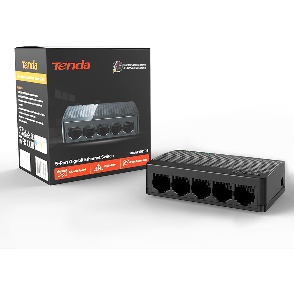 SWITCH GIGABIT ETHERNET TENDA 5 PORT SG105
